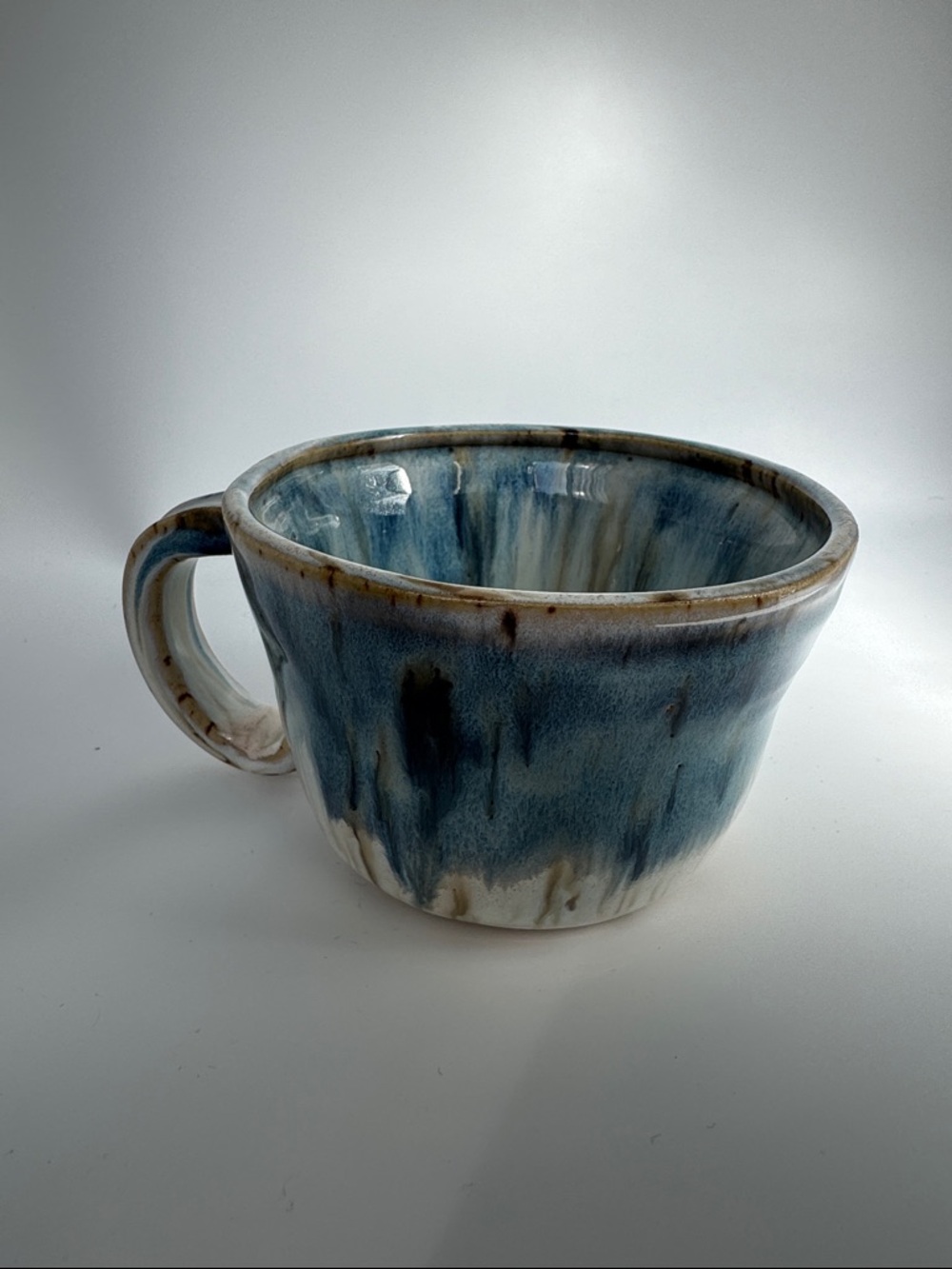 Handcrafted handmade Blue Ceramic pottery Mug